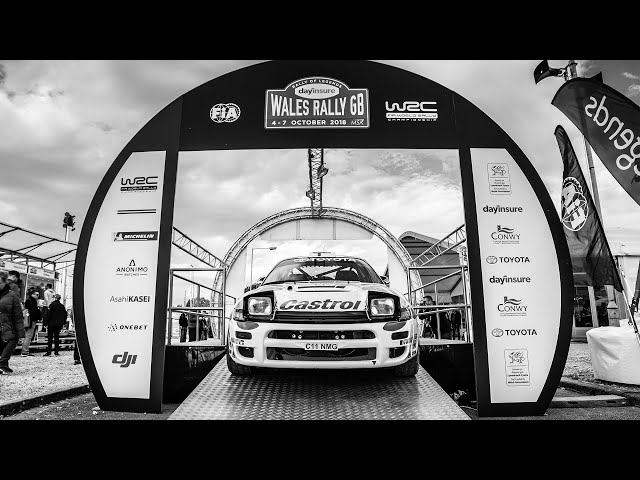 Wales Rally GB Rally Cars Leaving Deeside Service Park at WRC 2018 (3D 360 video)