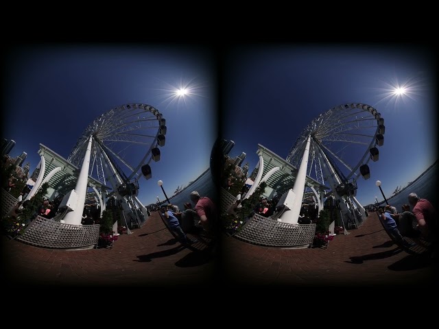 Seattle Waterfront Clip Series 3D VR 8k 180°  Ferries Pike Place Oculus Metaverse Virtual Realty