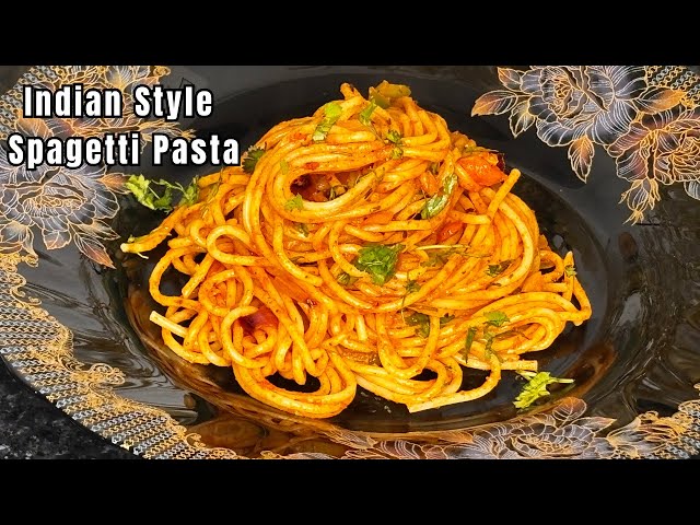 BEST Indian-style spaghetti recipe | Tomato spaghetti Indian style| Desi Spaghetti recipe