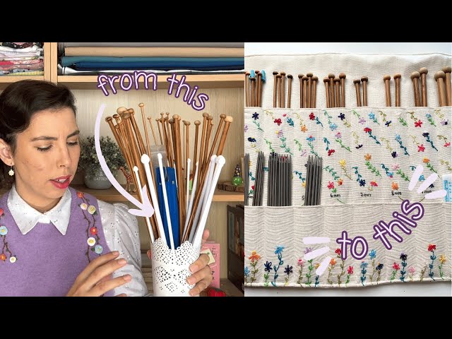 Let's Sew An Embroidered Roll-Out Knitting Needle Case!