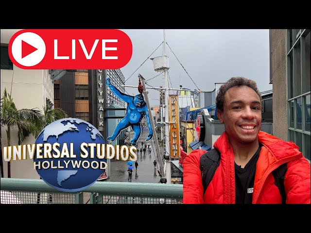 LIVE 🔴 Universal Studios Hollywood In The Rain!