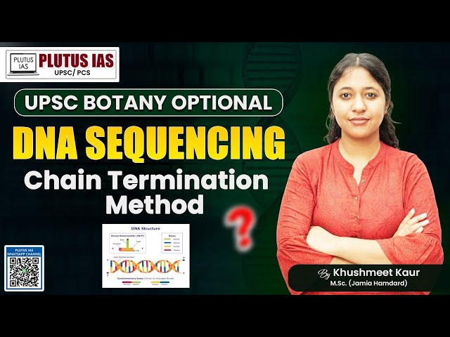 PLUTUS IAS BOTANY OPTIONAL FOR UPSC DNA Sequencing - Chain Termination Method Khushmeet Kaur.