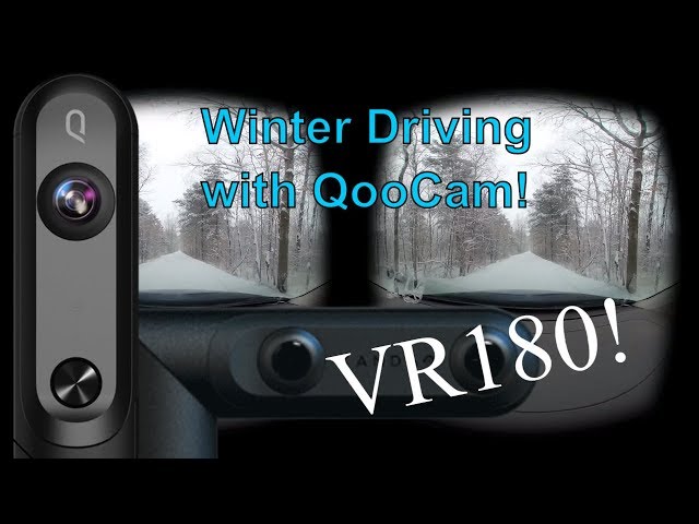 QooCam 3D #VR180 Winter Driving After Snow Storm Emergency in Wisconsin. #YoutubeVR