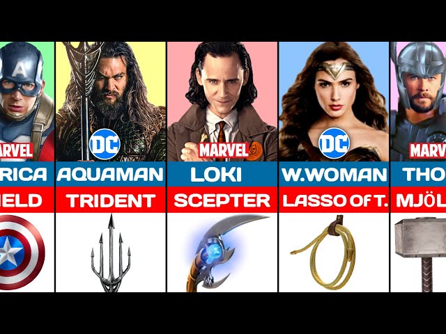 Marvel and DC: Characters Weapons