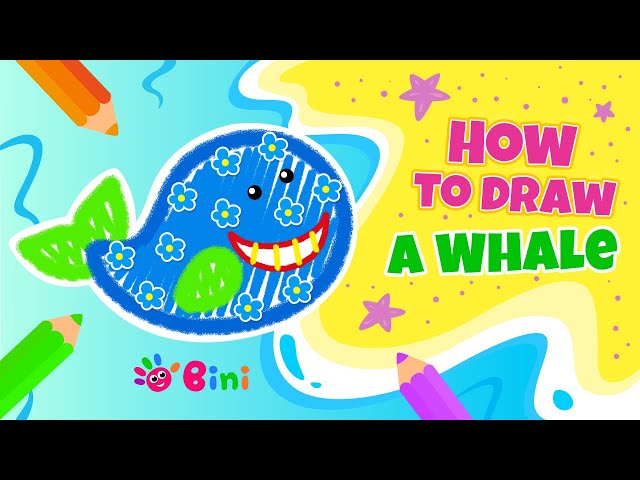 How to draw a Whale. Step by step tutorial.