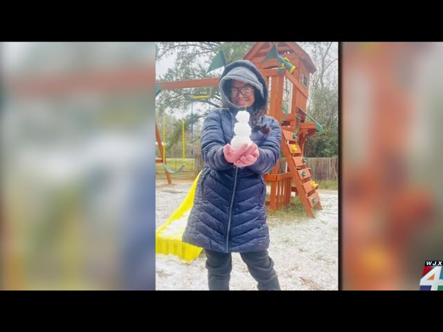 Snow in Jacksonville! Residents in Northeast Florida wake up to snow as winter storm moves out