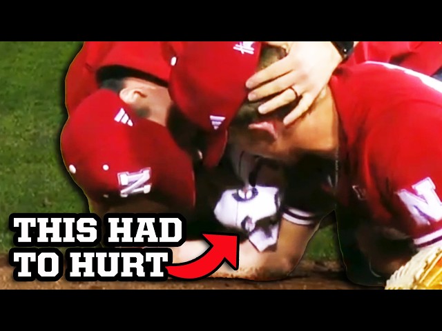 Nebraska pitcher pumps up the crowd after getting drilled in the face, a breakdown