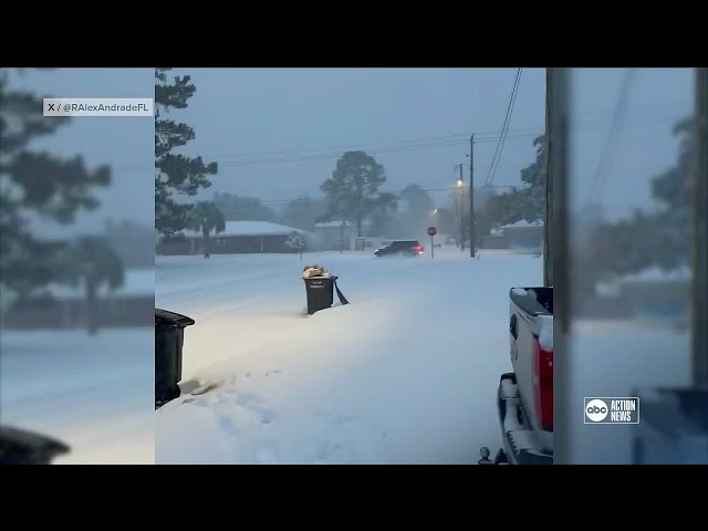 Florida sees snow from historic winter storm