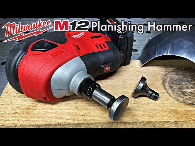 Shaping Sheet Metal with a Mikwaukee m12 palm nailer