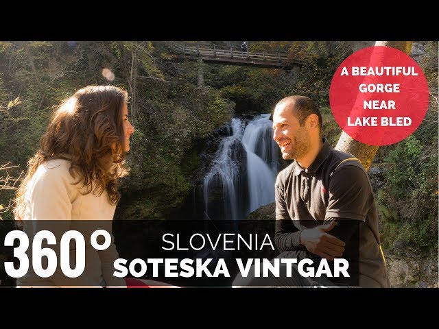 360 degree video - INCREDIBLE Soteska Vintgar near Lake Bled