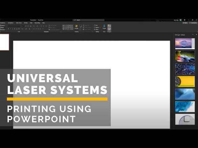 Printing to a Universal Laser Systems Laser Using PowerPoint