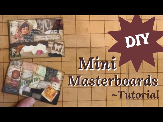 Mini Masterboards for Junk Journals and paper crafting tutorial craft along.