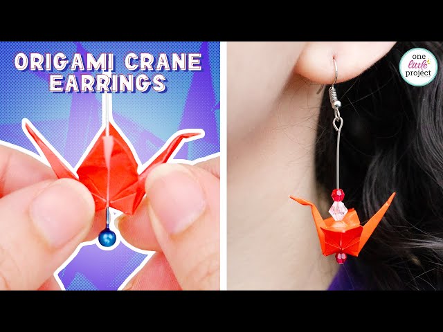 How to Make Origami Crane Earrings | DIY Paper Crane Earrings