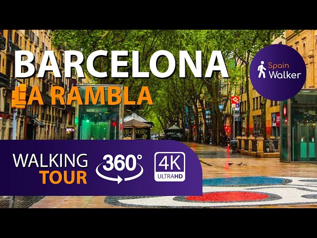 BARCELONA Las Ramblas SPAIN [2021] 360º 4K Walking Tour