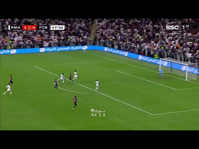 Raphinha GOAL 1-5 - Real Madrid vs FC Barcelona 2024-25 Spanish Super Cup Final