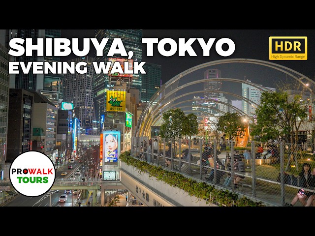 Shibuya Night Walk: Tokyo's Neon Wonderland | 4K 60fps HDR with Captions