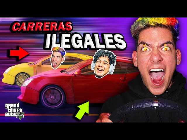 APOSTAMOS TODOS EN LAS CARRERAS ILEGALES DE GTA 5 CON NINO Y LA BANDA | TheDonato Naguara Vice