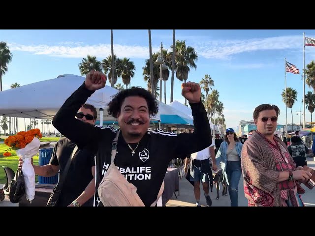 Sunset, positive vibes, happy people at Venice Beach. Experience the magic of LA's @LA_Walks