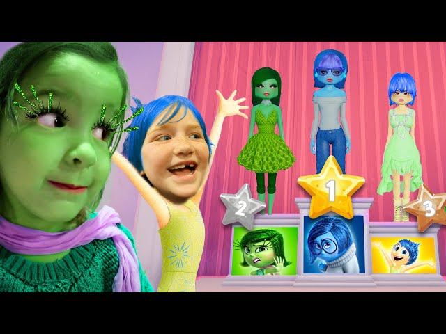 DRESS to iMPRESS but with iNSiDE OUT 2  ⭐⭐⭐⭐⭐ Adley & Navey play a princess fashion show Roblox game