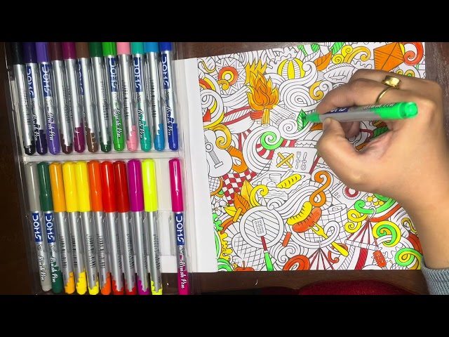 Calming Mandala Coloring ASMR | Relax & Focus with 'Laal Ishq' by Arijit Singh