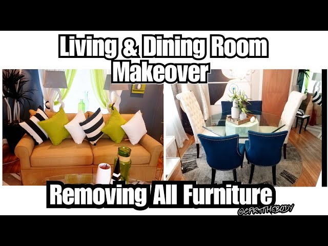 LIVING & DINING ROOM MAKEOVER PART 1 REMOVING ALL FURNITURE