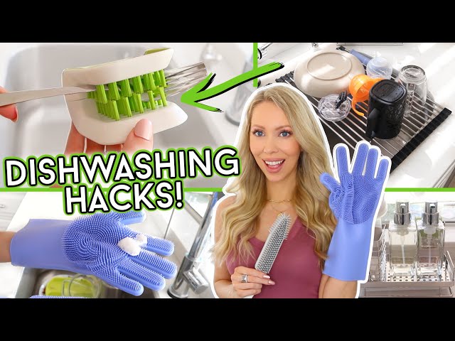 15 GENIUS DISHWASHING HACKS! Wash Dishes FASTER and EASIER!