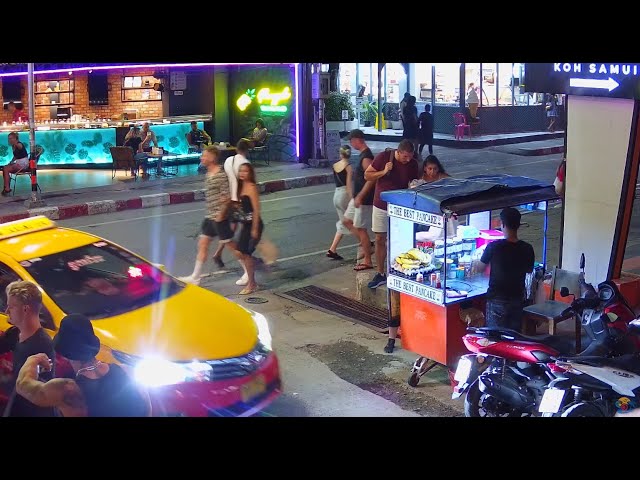 🔴 Famous "The Best Pancake Man" | Chaweng | Koh Samui | Thailand | Live Street Webcam