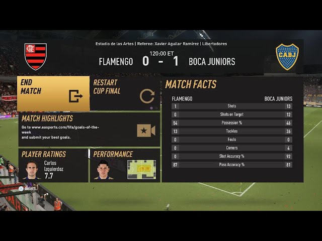 FIFA 21 PS5 4K HDR Conmebol Libertadores Cup Final Flamengo vs Boca Juniors