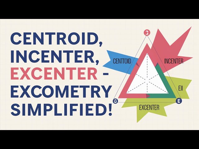 Coordinate Geometry Explained: Centroid, Incenter, and Excenter Simplified