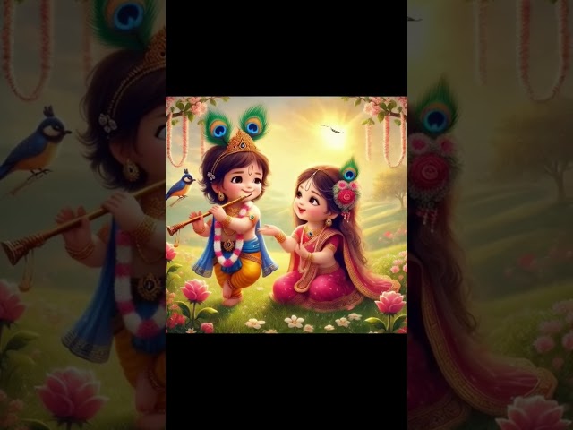 ||cute radha krishna ❤️|| #music #love #om #radheradhe #harekrishna #trendingshorts #viralvideo