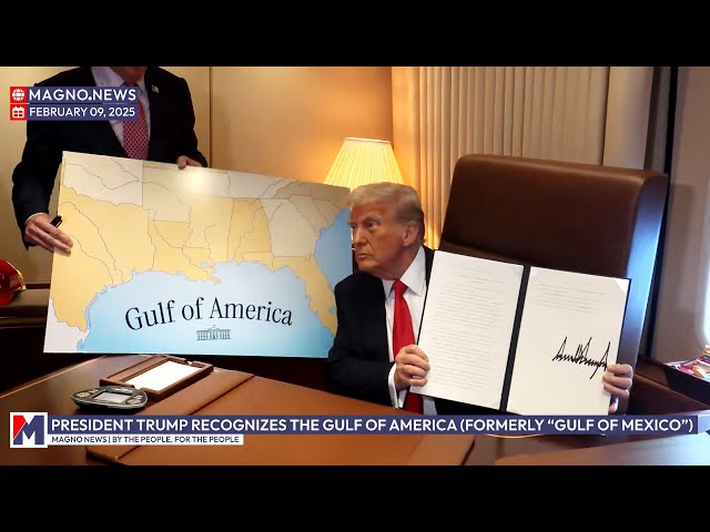 President Trump recognizes the Gulf of America, formerly known as "Gulf of Mexico" (January 9, 2025)