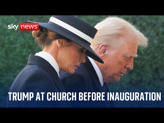 Donald Trump and family attend church before inauguration