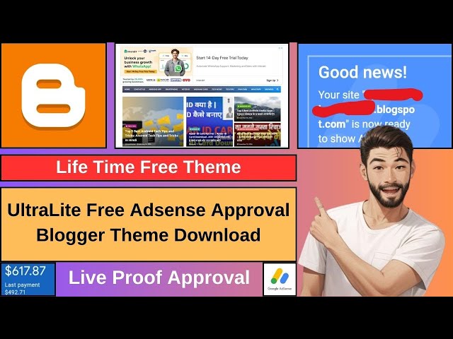 UltraLite Free Adsense Approval Blogger Theme Download