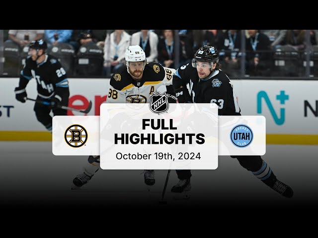 Bruins at Utah Hockey Club | October 19, 2024 | NHL Full Game Highlights