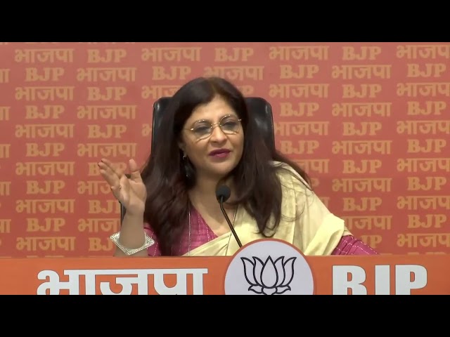 BJP National Spokesperson Smt. Shazia ilmi addresses press conference at BJP HQ, New Delhi