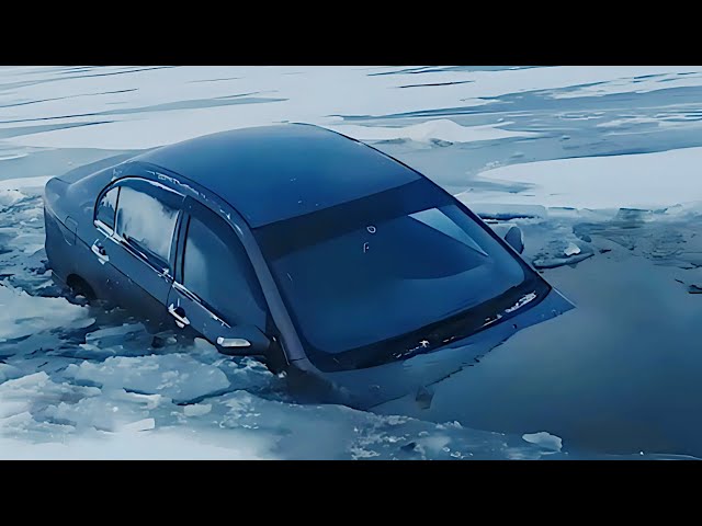 HOW CARS SINK. HOW CARS GO UNDER THE ICE. COMPILATION. #5