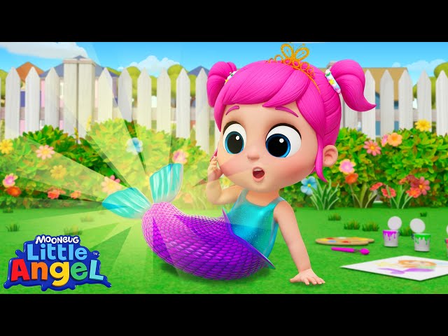 Mermaid in the Sea Costume Dress Up! | Little Angel Kids Songs & Nursery Rhymes