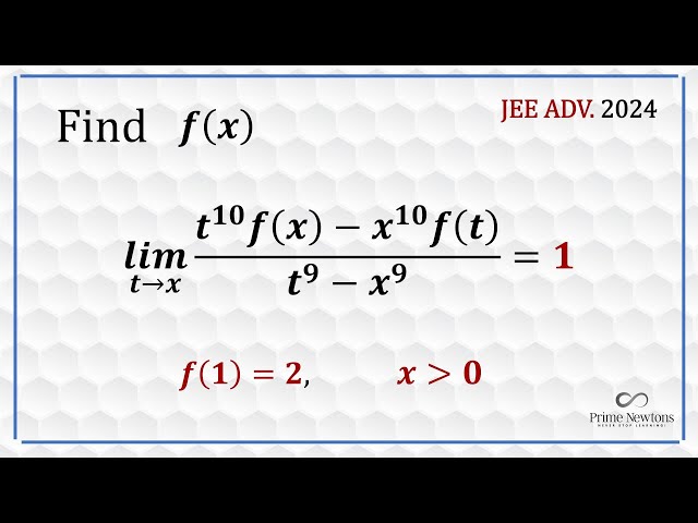 Find f(x) ( JEE ADV 2024) #1