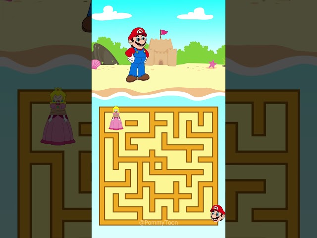 Maze challenge it's fun can Mario get out of the maze?