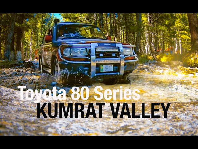 Land cruiser 80 series 1HDFT driving through Kumrat Valley, Pakistan (HD)