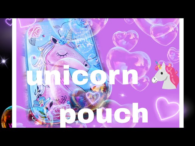 unicorn pouch 🦄#DIY# stationery items # unicorn 🦄🌈