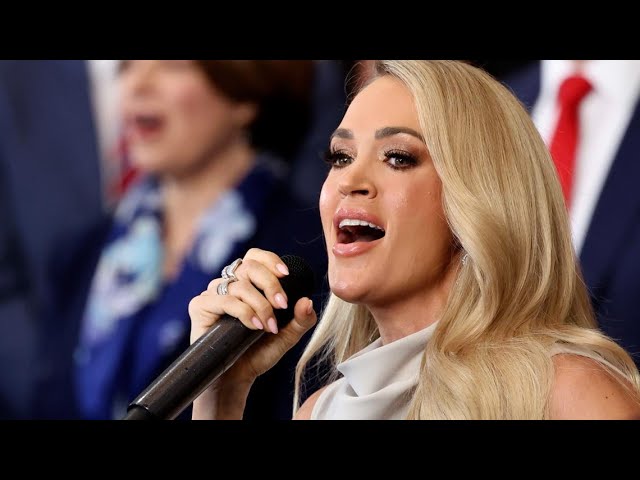 Carrie Underwood performs 'America The Beautiful' at President Trump's inauguration