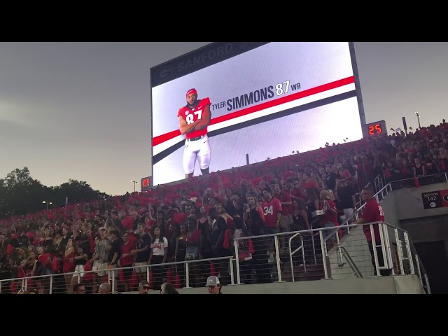 UGA starters introduced... Wait until they call Rodrigo Blankenship