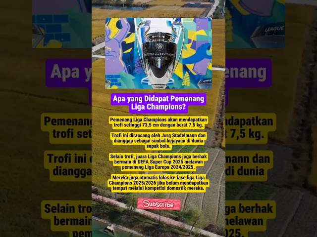 Hadiah Juara#hadiah #juara #final #club #ligachampions #football #beritabola #shortbola #news #bola