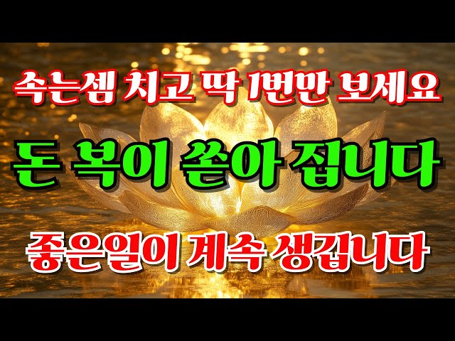 💰돈복 나눠 드립니다!!! 📈 꼭 듣고 이번주 로또 당첨되세요✨