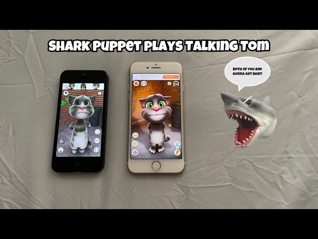 SB Movie: Shark Puppet plays Talking Tom!