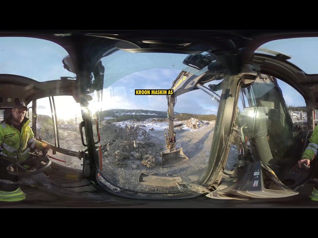 Cockpitview in 360 - Volvo wheeled excavator EWR150E