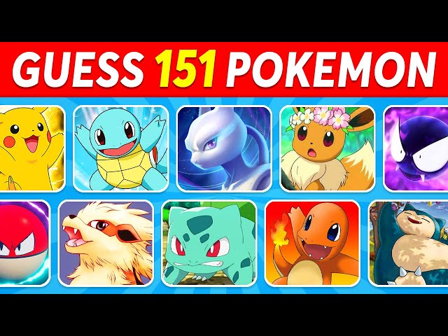 WHO'S THAT POKÉMON? 🧠⚡ Guess 151 Pokemon (Gen 1) ✅