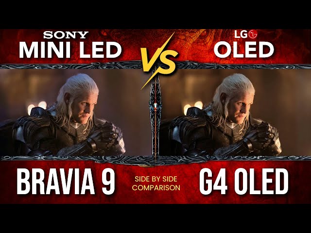 Sony BRAVIA 9 vs LG G4 OLED | Mini LED QLED vs OLED TV Comparison