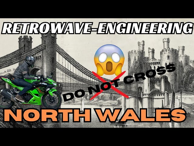 North Wales' Engineering Marvels: A Retrowave Journey Through Time (by air and motorcycle)